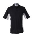 Heren Poloshirt Track Kustom Kit KK475 zwart-grijs-wit