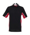 Heren Poloshirt Track Kustom Kit KK475 zwart-rood-wit