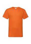 Goedkope Oranje Heren T-shirts V hals Fruit of the Loom