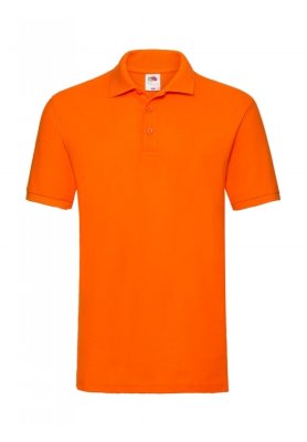 Goedkope Oranje Heren Poloshirt Fruit of the Loom premium oranje