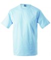Heren T-shirt James & Nicholson Workwear-T JN800 Licht Blauw