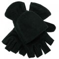 Fleece handschoenen Half Finger Gloves AR 1865-03-A03 Zwart