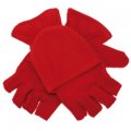 Fleece handschoenen Half Finger Gloves AR 1865-05-A03 Rood