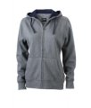 Dames Hooded Sweaters Lifestyle JN962 grey melange-navy