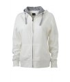 Dames Hooded Sweaters Lifestyle JN962 offwhite-grey melange