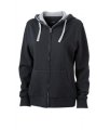 Dames Hooded Sweaters Lifestyle JN962 zwart-grijs