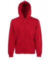 Hooded sweater Zip Sweatshirt Fruit of the Loom 62-034-0 rood