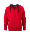 Hooded Sweaters Heren JN595 rood-carbon