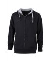 Hooded Sweaters Lifestyle JN963 zwart-grey heather