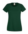 Goedkope Dames T-shirts fruit of the loom value weight 61-372-0 bottle green