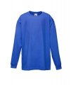 T-shirts, Kids Unisex Value Weight Long Sleeve Fruit of the Loom 61-007-0 royal blue