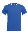 T-shirt Ringer Tee Fruit of the Loom 61-168-0 royal blue-wit