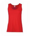 Dames Tank Top Fruit of the Loom Valueweight rood