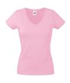 Dames T-shirts V hals Fruit of the loom 61-398-0 light pink