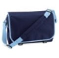 Tassen, Schoudertas Messenger Bag Bagbase BG021 french navy-sky blue
