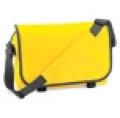 Tassen, Schoudertas Messenger Bag Bagbase BG021 geel graphite grey